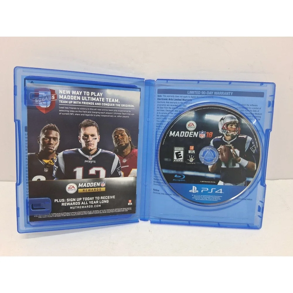 Madden NFL 18 Sony PlayStation 4 PS4 Tom Brady Patriots Football Game CIB